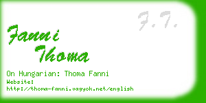 fanni thoma business card